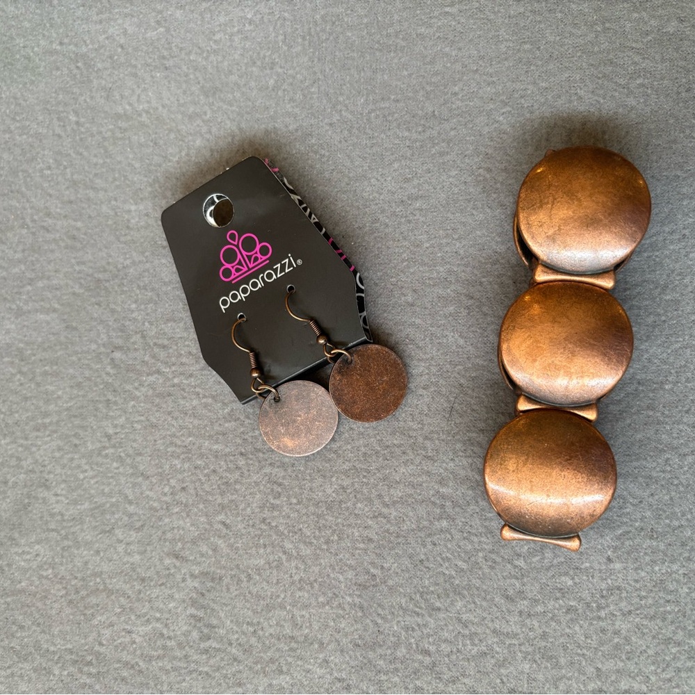 Paparazzi Copper Tone Jewelry Set